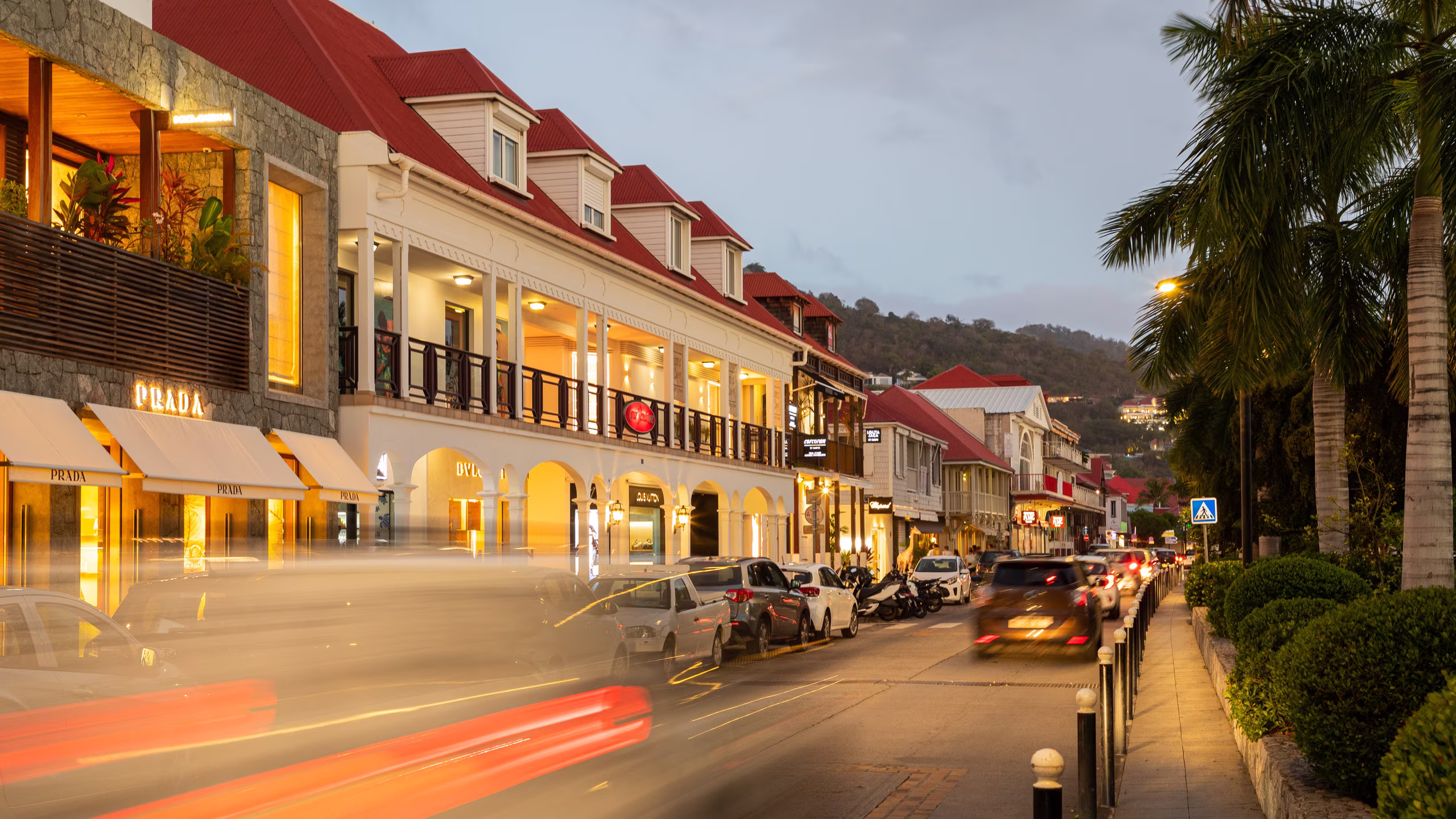 Gustavia's High-End Shopping District